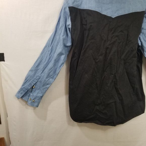 Vtg Express Riders Men's Western Colorblock long sleeve Shirt Size XL - Picture 11 of 13